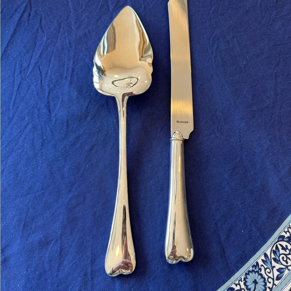 Lenox Wedding Promises 2-Piece Silver-Plated Cake Serving Set